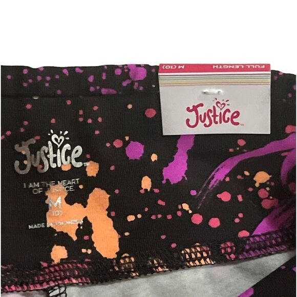 Justice Girls Athletic Paint Splatter Full Length Leggings - Picture 7 of 9
